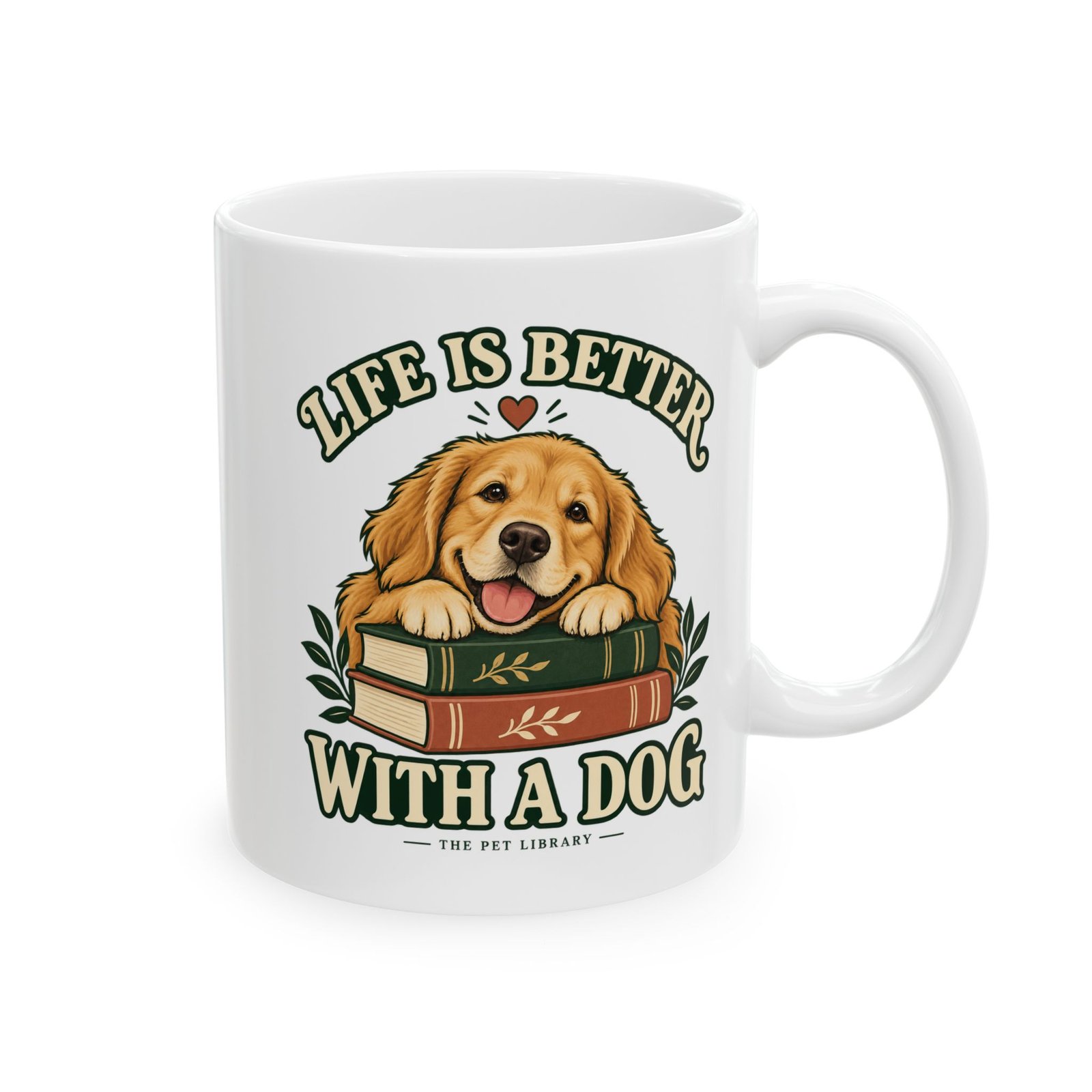 Dog Lover Ceramic Mug — "Life Better With Dog" Coffee Cup (11oz, 15oz) - Image 4