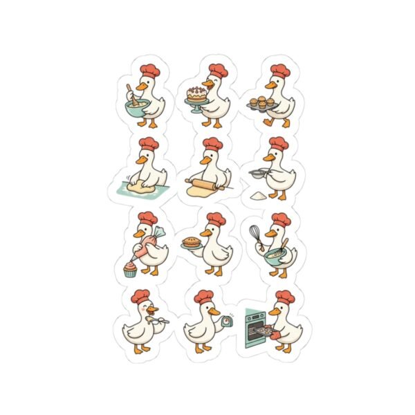 Baking Chicken Sticker Sheet | Cute Baking Humor Kiss-Cut Stickers