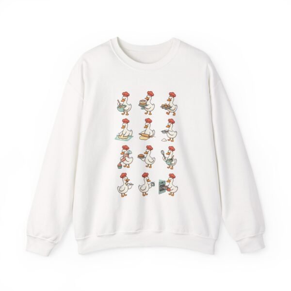 Baking Chicken Cartoon Crewneck | baking humor, chef doodles
