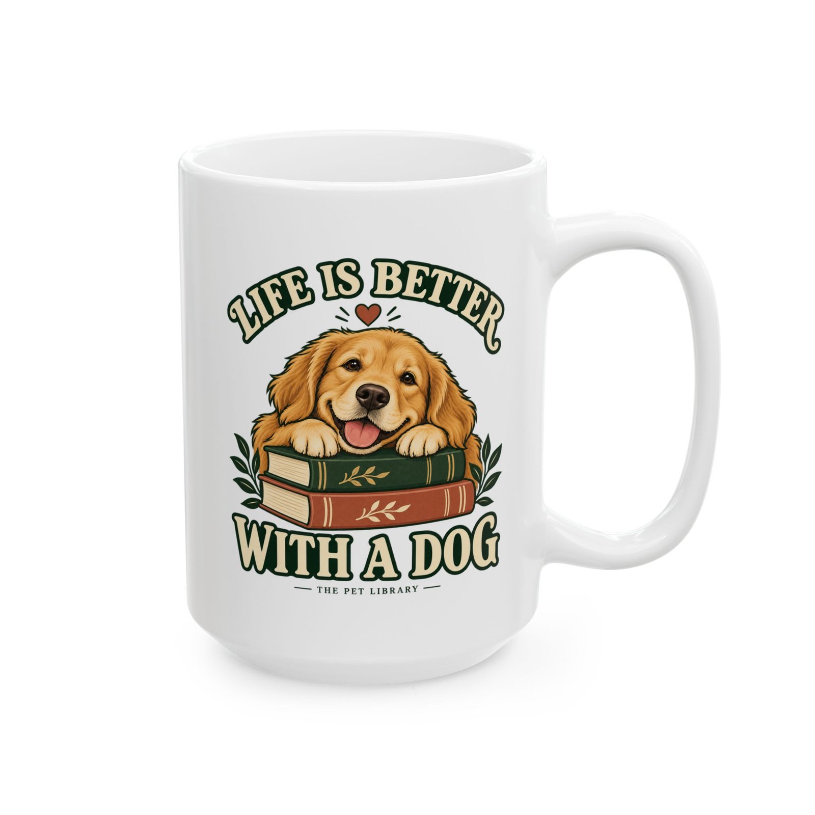 Dog Lover Ceramic Mug — "Life Better With Dog" Coffee Cup (11oz, 15oz) - Image 8