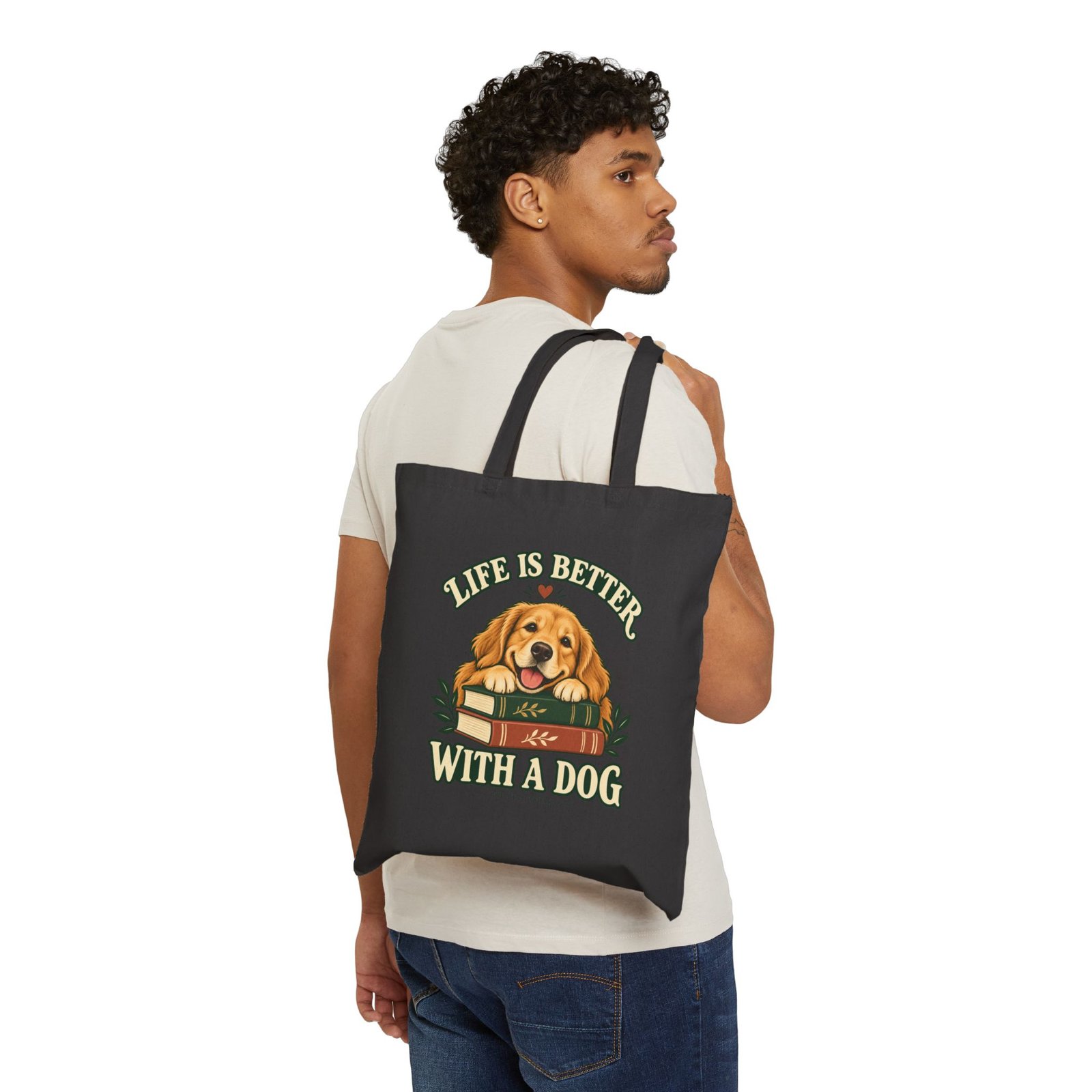 Tote Bag — "Life Is Better With a Dog" Canvas Tote for Dog Lovers - Image 7