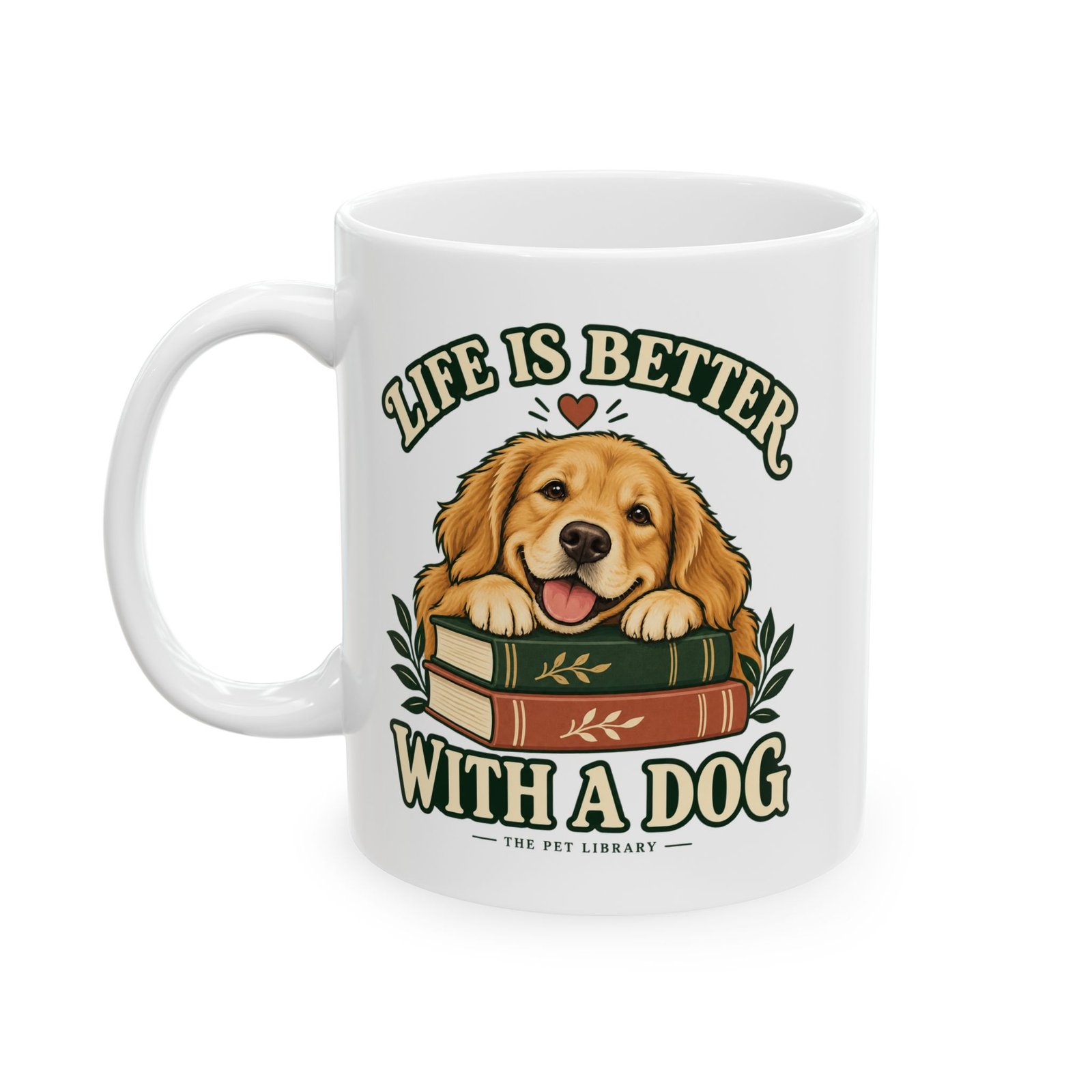Dog Lover Ceramic Mug — "Life Better With Dog" Coffee Cup (11oz, 15oz) - Image 3