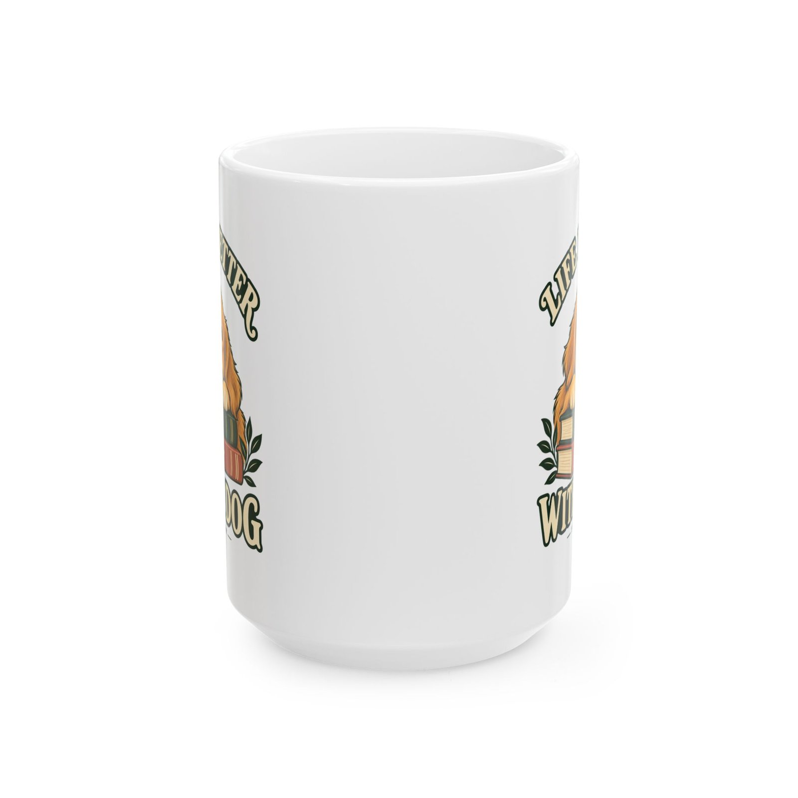 Dog Lover Ceramic Mug — "Life Better With Dog" Coffee Cup (11oz, 15oz) - Image 5